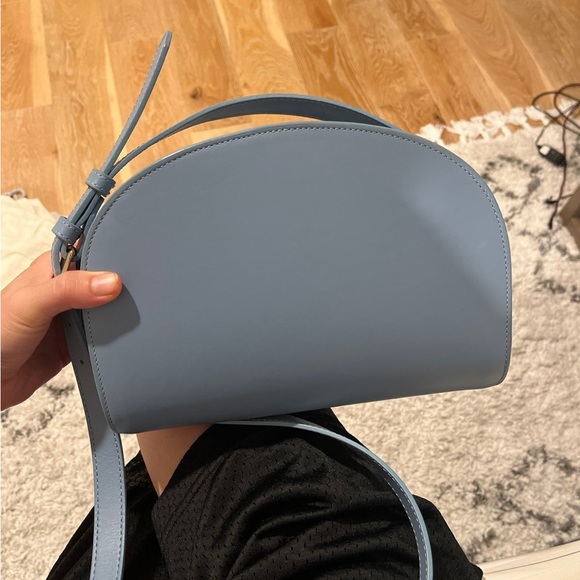 A.P.C. Bags Blue Apc Half Moon Bag Like New 25 Obo Poshmark